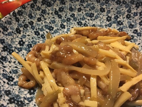 ザーサイと豚肉タケノコの炒め物